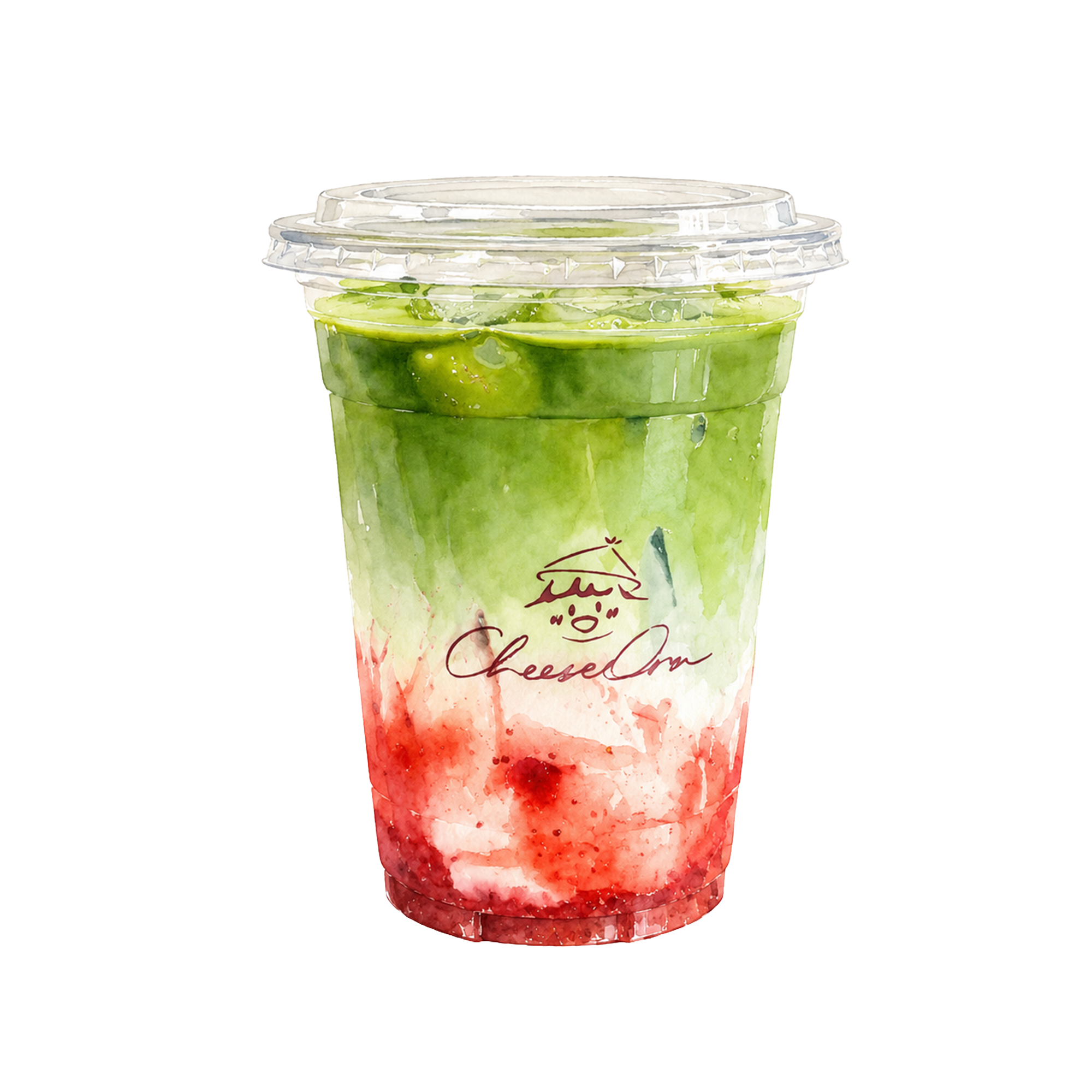 CheeseOra strawberry matcha latte